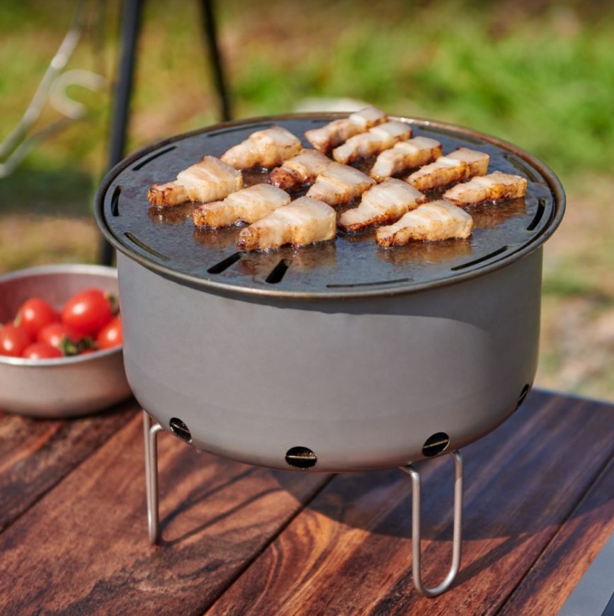 Camping Cooking Flat Top - Открытый титановый портативный плоский верхний корейский
