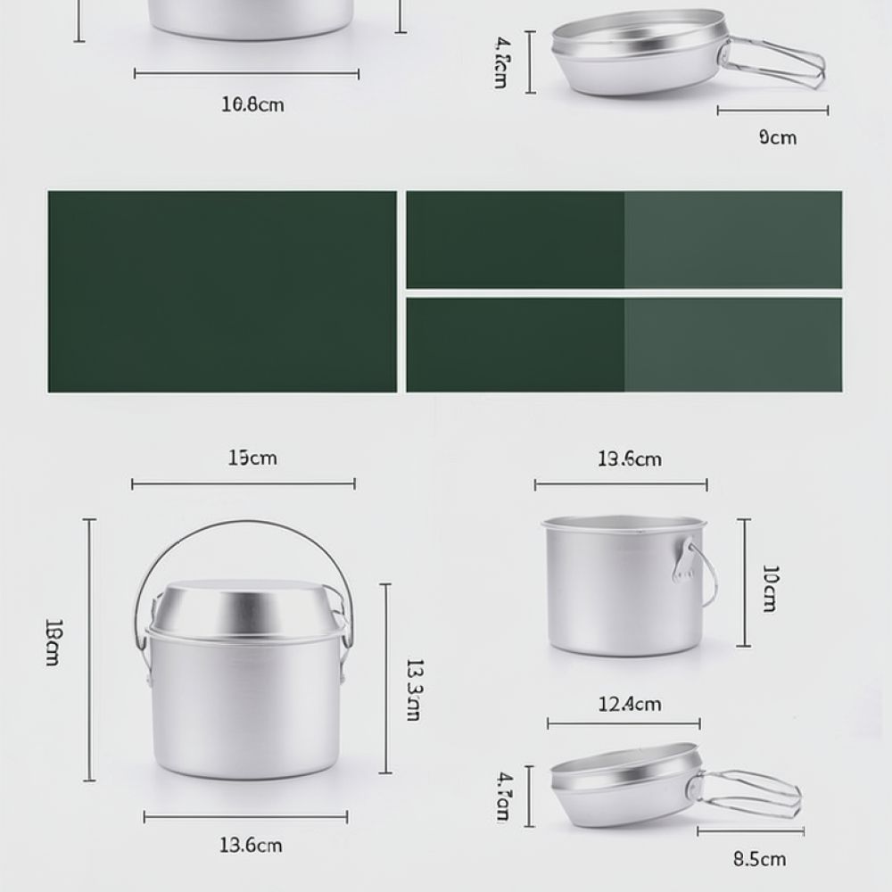 Набор алюминиевой посуды для п – обзор и цена Camping Cooking Dining Set