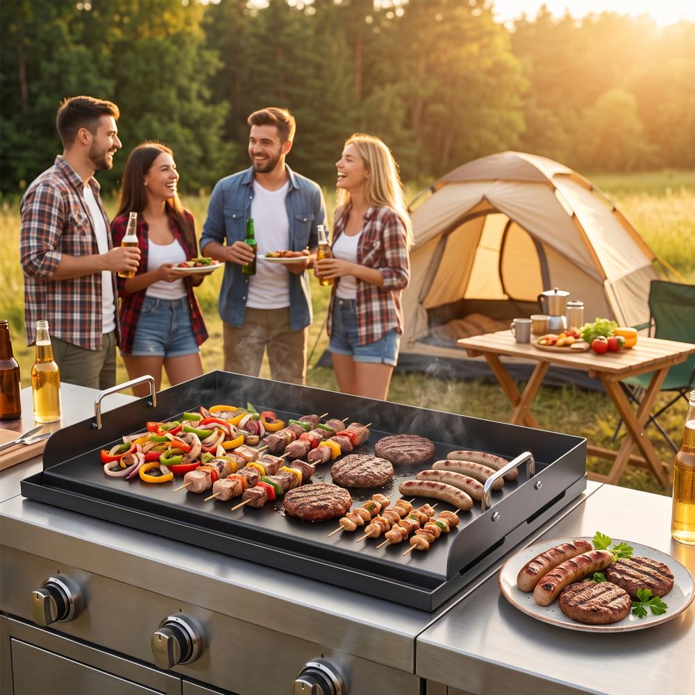 Толстая чугунная сковорода для – обзор и цена Camping Cooking Flat Top